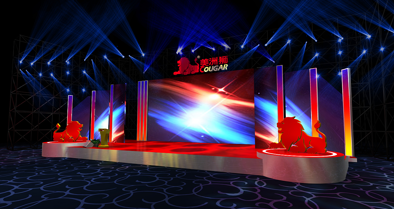 2016美洲獅新品發布會舞臺設計